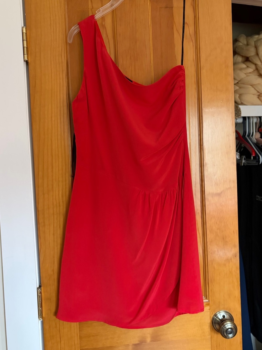 Red One-Shoulder Mini Dress